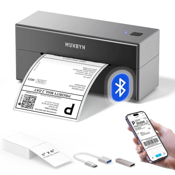 MUNBYN RealWriter 129 Bluetooth Thermal Label Printer Online Sale - Image 2