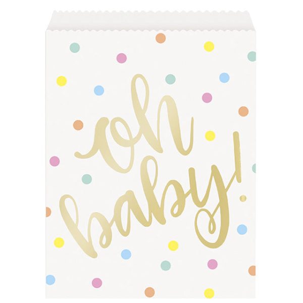 Oh Baby Gold Paper Goodie Bag Fashion